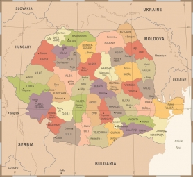  Carte magnétique La Roumanie, vintage, COLOREE