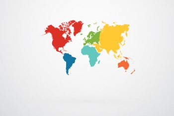  Carte magnétique du monde, illustré, COLOREE