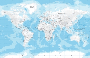  Carte magnétique du monde, illustré, détaillée