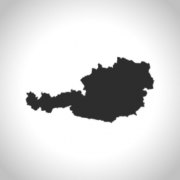  Carte magnétique de l'Autriche, illustré, gris