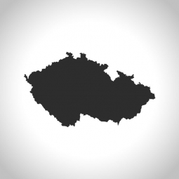  Carte magnétique de la Tchéquie, illustré, gris