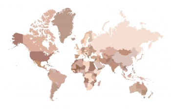  Carte magnétique du monde, illustré, COLOREE