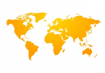  Carte magnétique du monde, illustré, jaune