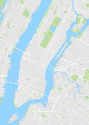  Carte magnétique DE NEW YORK, illustré, sans étiquettes