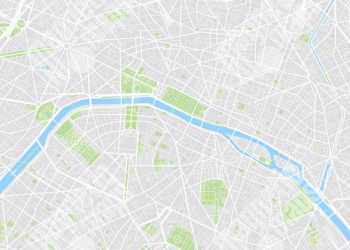  Carte magnétique de Paris, illustré, sans étiquettes