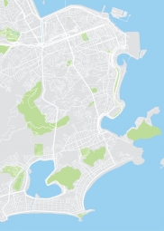  Carte magnétique de Rio de Janeiro, illustré, COLOREE