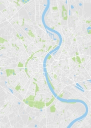  Carte magnétique de Cologne, illustré, COLOREE