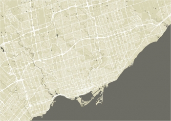  Carte magnétique de Toronto, illustré, gris