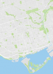  Carte magnétique de Toronto, illustré, COLOREE