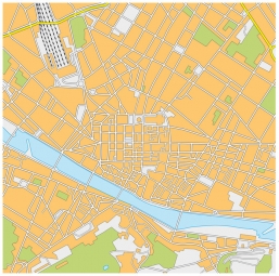  Carte magnétique de Florence, illustré, COLOREE