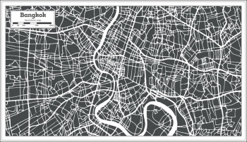  Carte magnétique DE BANGKOK, illustré, gris