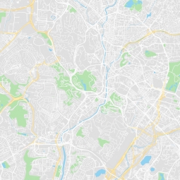  Carte magnétique de Kuala Lumpur, illustré, COLOREE