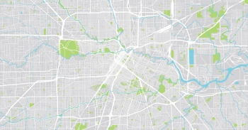  Carte magnétique de Houston, illustré, COLOREE