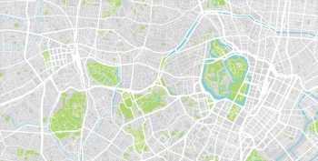  Carte magnétique Tokyo, illustré, COLOREE