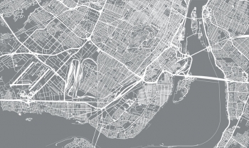  Carte magnétique de Montréal, illustré, gris