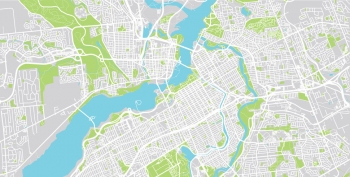  Carte magnétique d'Ottawa, illustré, COLOREE