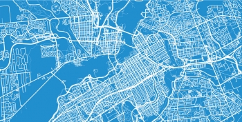  Carte magnétique d'Ottawa, illustré, bleu