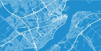  Carte magnétique du Québec, illustré, bleu