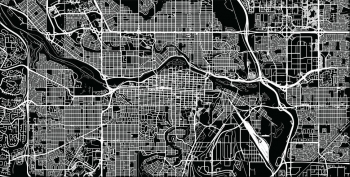  Carte magnétique de Calgary, illustré, noir