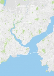  Carte magnétique d'Istanbul, illustré, COLOREE