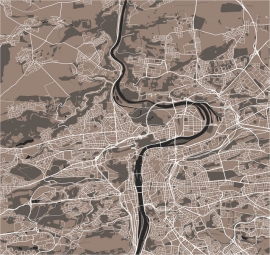  Carte magnétique de Prague, illustré, COLOREE