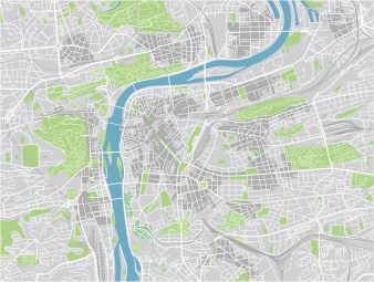  Carte magnétique de Prague, illustré, COLOREE
