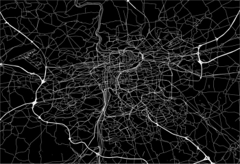  Carte magnétique de Prague, illustré, noir