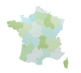  Carte magnétique France, illustré, COLOREE