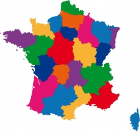  Carte magnétique France, illustré, COLOREE