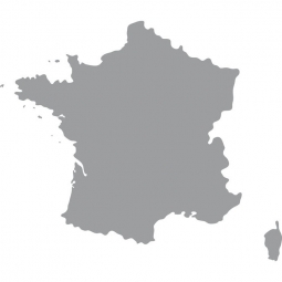  Carte magnétique France, illustré, gris