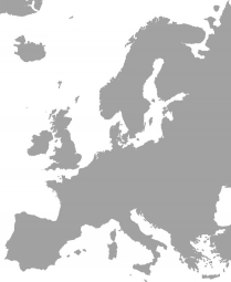  Carte magnétique de l'Europe, illustré, gris