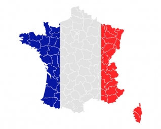 Carte magnétique France, illustré, COLOREE
